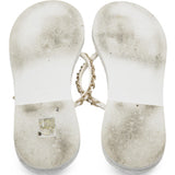 Classic Chain CC Logo White Thong Sandals Size40