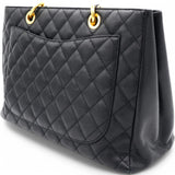 Caviar Quilted Grand Shopping Tote GST Black