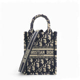 Oblique Mini Book Tote Phone Bag Blue