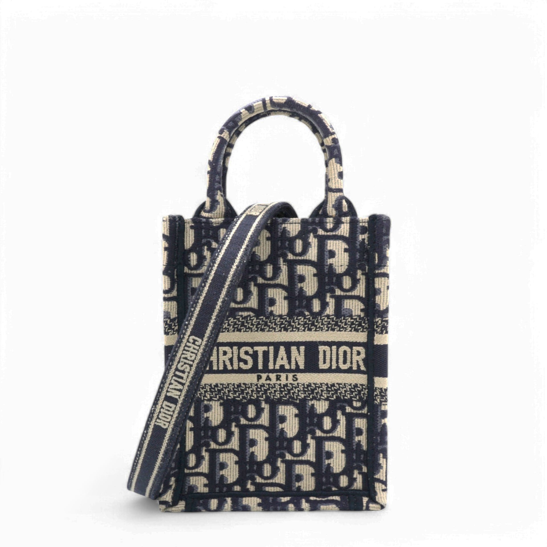Oblique Mini Book Tote Phone Bag Blue