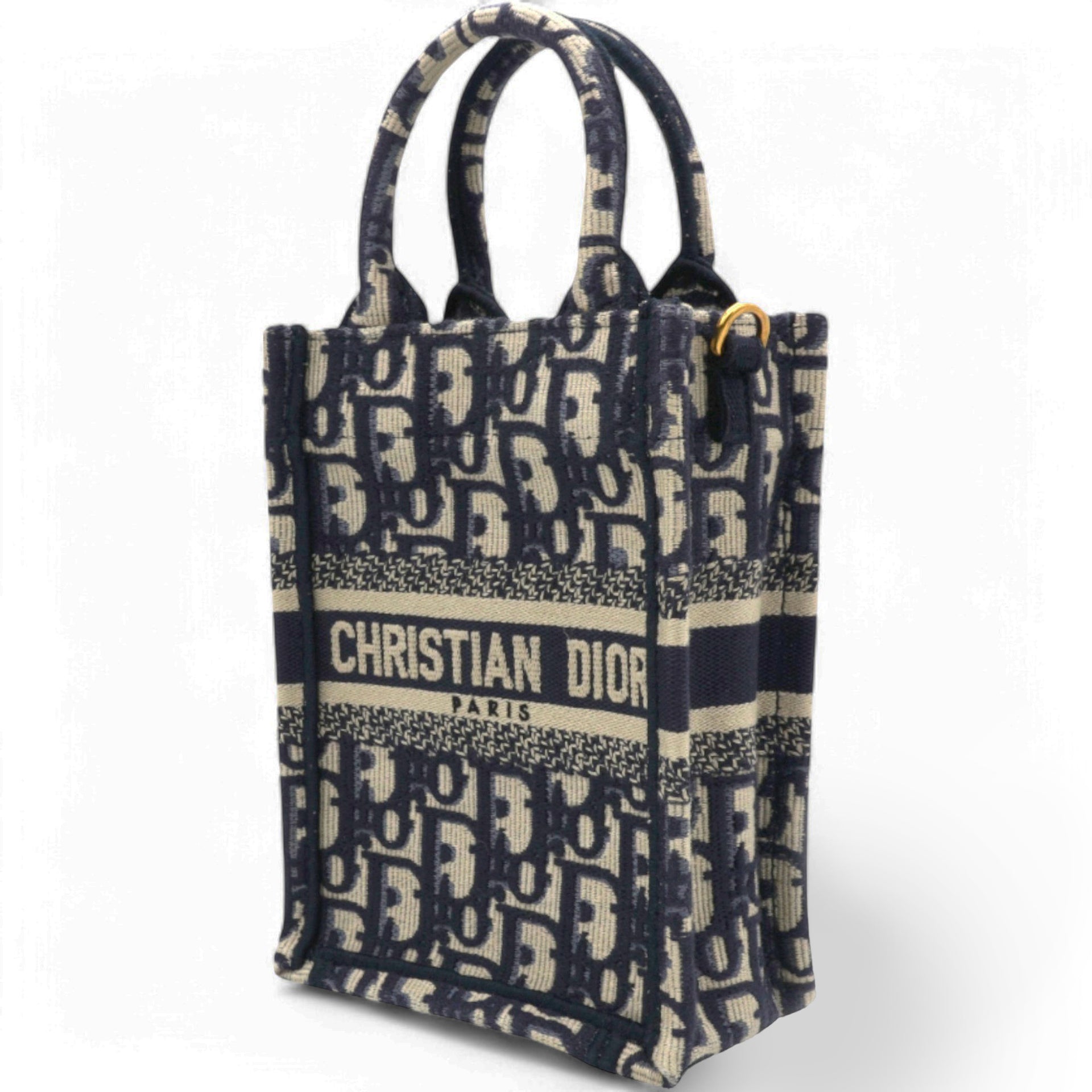 Oblique Mini Book Tote Phone Bag Blue