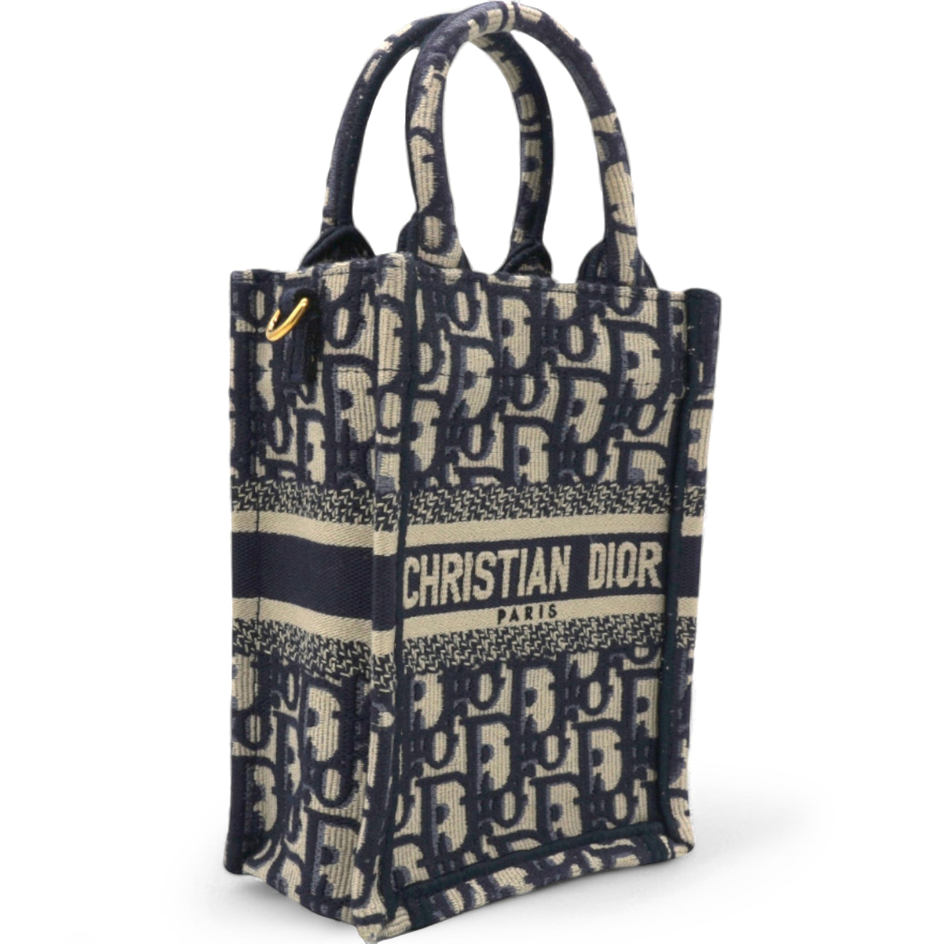 Oblique Mini Book Tote Phone Bag Blue