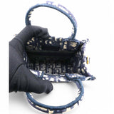 Oblique Mini Book Tote Phone Bag Blue