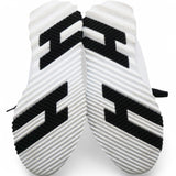 Suede Goatskin Bouncing Sneakers White Black Size37.5