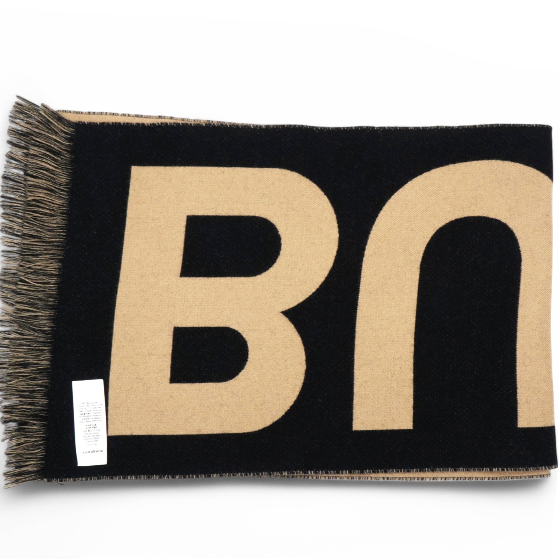 Logo Wool Scarf Scarves Brown