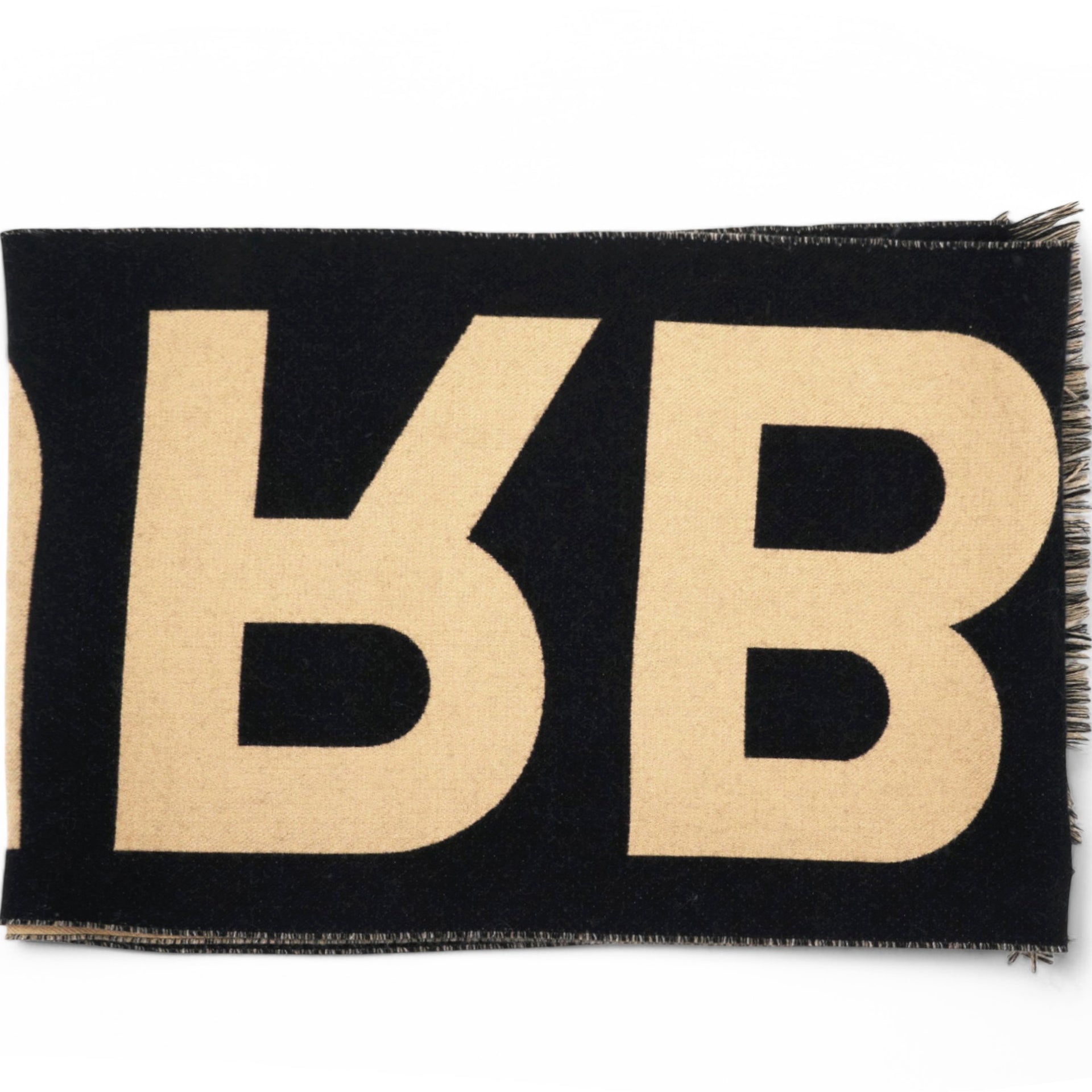 Logo Wool Scarf Scarves Brown