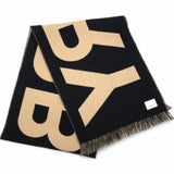 Logo Wool Scarf Scarves Brown