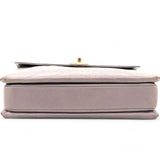 Chevron Quilted Statement Flap Purple Grey