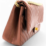 Metallic Chevron Quilted 2.55 Reissue 226 Flap Gold