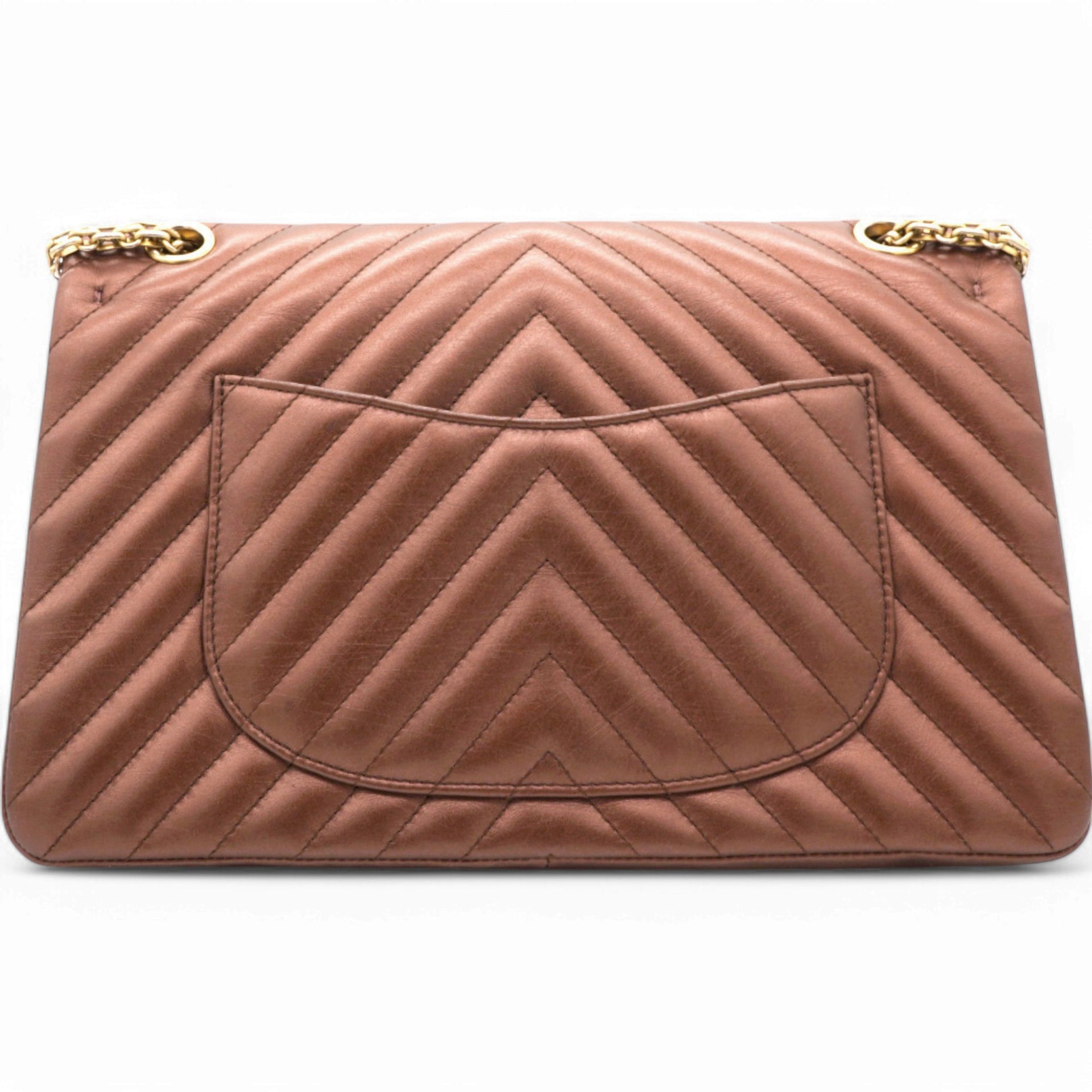 Metallic Chevron Quilted 2.55 Reissue 226 Flap Gold