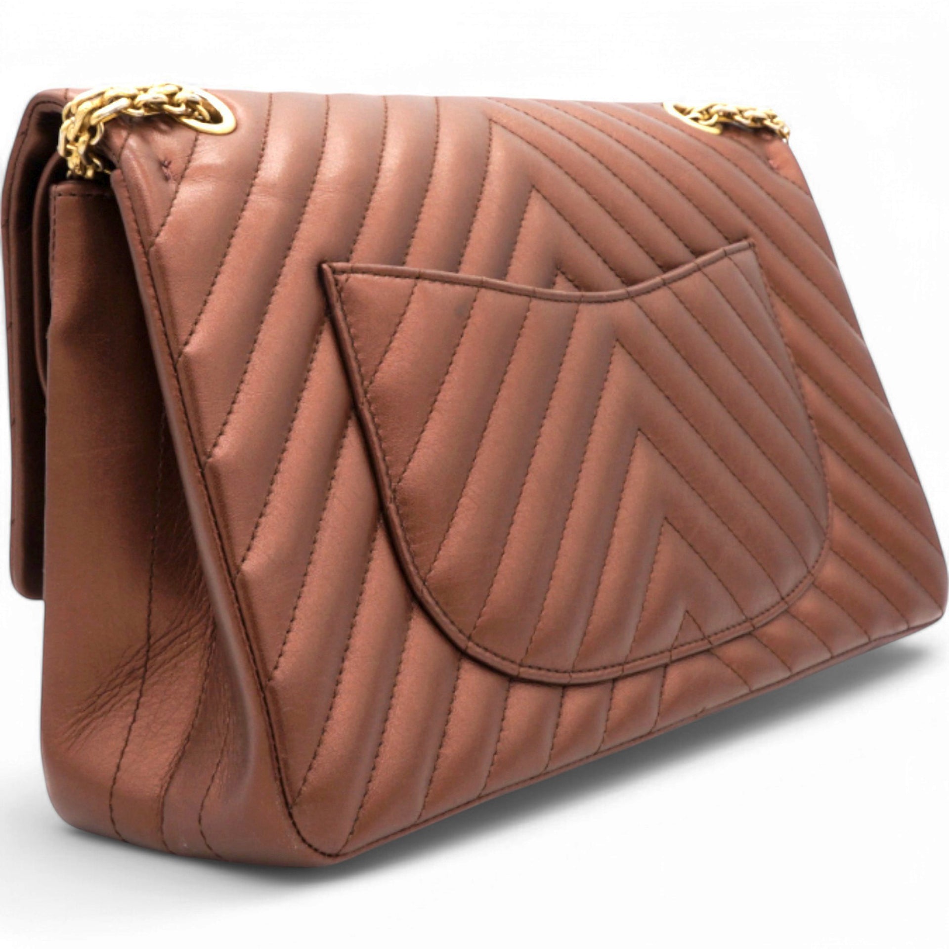 Metallic Chevron Quilted 2.55 Reissue 226 Flap Gold