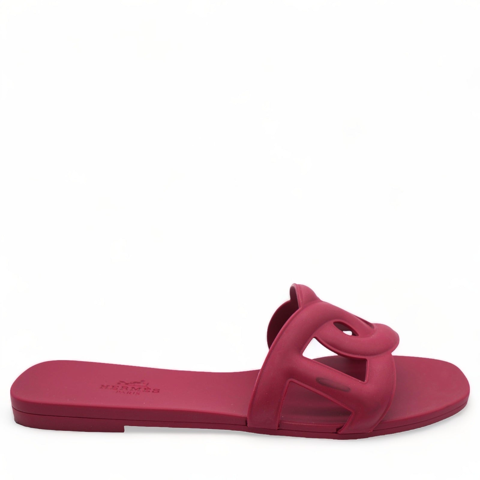 Rubber Aloha Flat Sandals 36 Fuschia