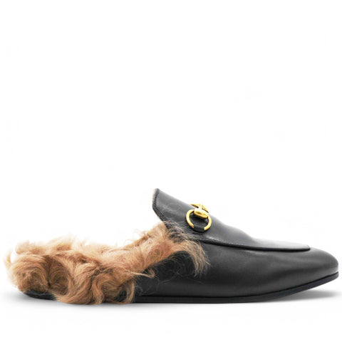 Fur Womens Princetown Mules Black Size36