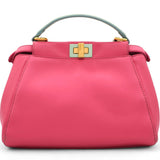 Nappa Colorblock Mini Peekaboo Iconic Satchel Rosa Fluo Oxigen Slate