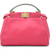 Nappa Colorblock Mini Peekaboo Iconic Satchel Rosa Fluo Oxigen Slate