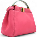 Nappa Colorblock Mini Peekaboo Iconic Satchel Rosa Fluo Oxigen Slate