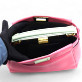 Nappa Colorblock Mini Peekaboo Iconic Satchel Rosa Fluo Oxigen Slate