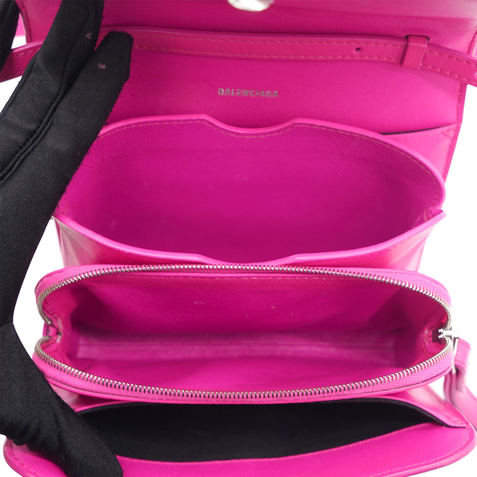 Shiny Box Calfskin Small B Bag Pink