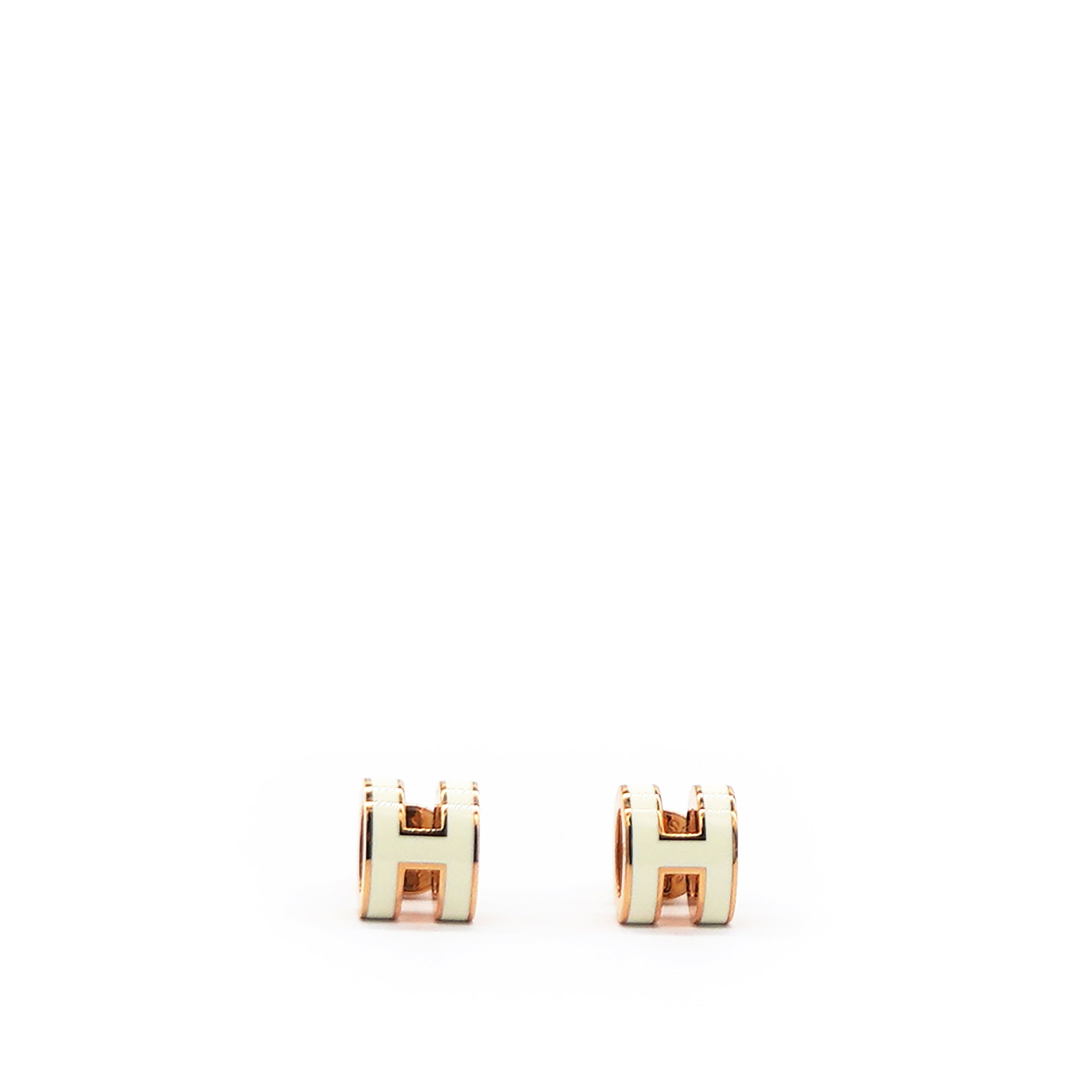 Lacquered Pop H Mini Earrings Vert Fizz