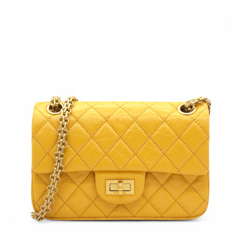 2.55 Reissue Mini Flap Yellow Microchip