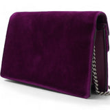 Velvet Super Mini Dionysus Shoulder Bag Fuchsia Violet Cyclamen