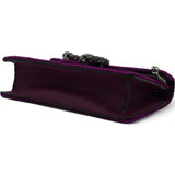 Velvet Super Mini Dionysus Shoulder Bag Fuchsia Violet Cyclamen