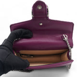 Velvet Super Mini Dionysus Shoulder Bag Fuchsia Violet Cyclamen