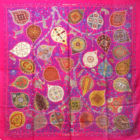Silk L'Arbre De Vie Scarf 140*140