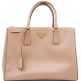 Saffiano Lux Galleria Double Zip Tote Cammeo