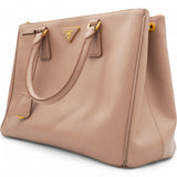 Saffiano Lux Galleria Double Zip Tote Cammeo