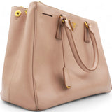 Saffiano Lux Galleria Double Zip Tote Cammeo