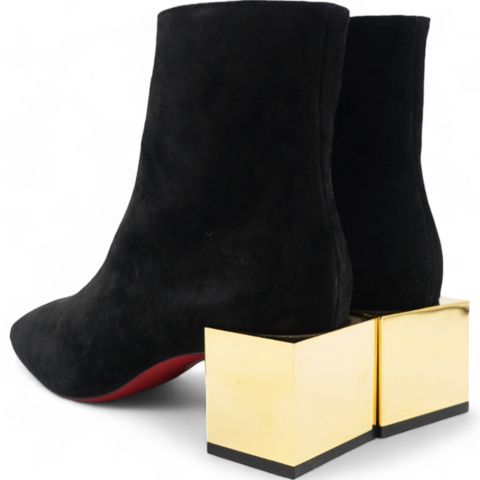 Louboutin block heel boots best sale