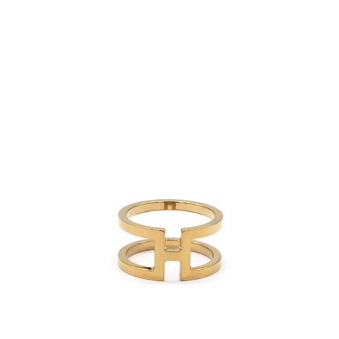 Permabrass H En Rond Scarf Ring Gold