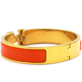 Enamel Narrow Clic Clac H Bracelet PM Orange