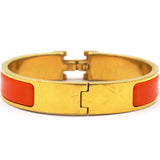 Enamel Narrow Clic Clac H Bracelet PM Orange