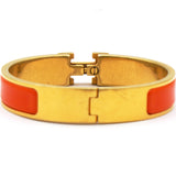 Enamel Narrow Clic Clac H Bracelet PM Orange