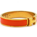 Enamel Narrow Clic Clac H Bracelet PM Orange