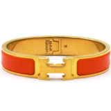 Enamel Narrow Clic Clac H Bracelet PM Orange