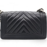 Calfskin Chevron Medium Boy Flap