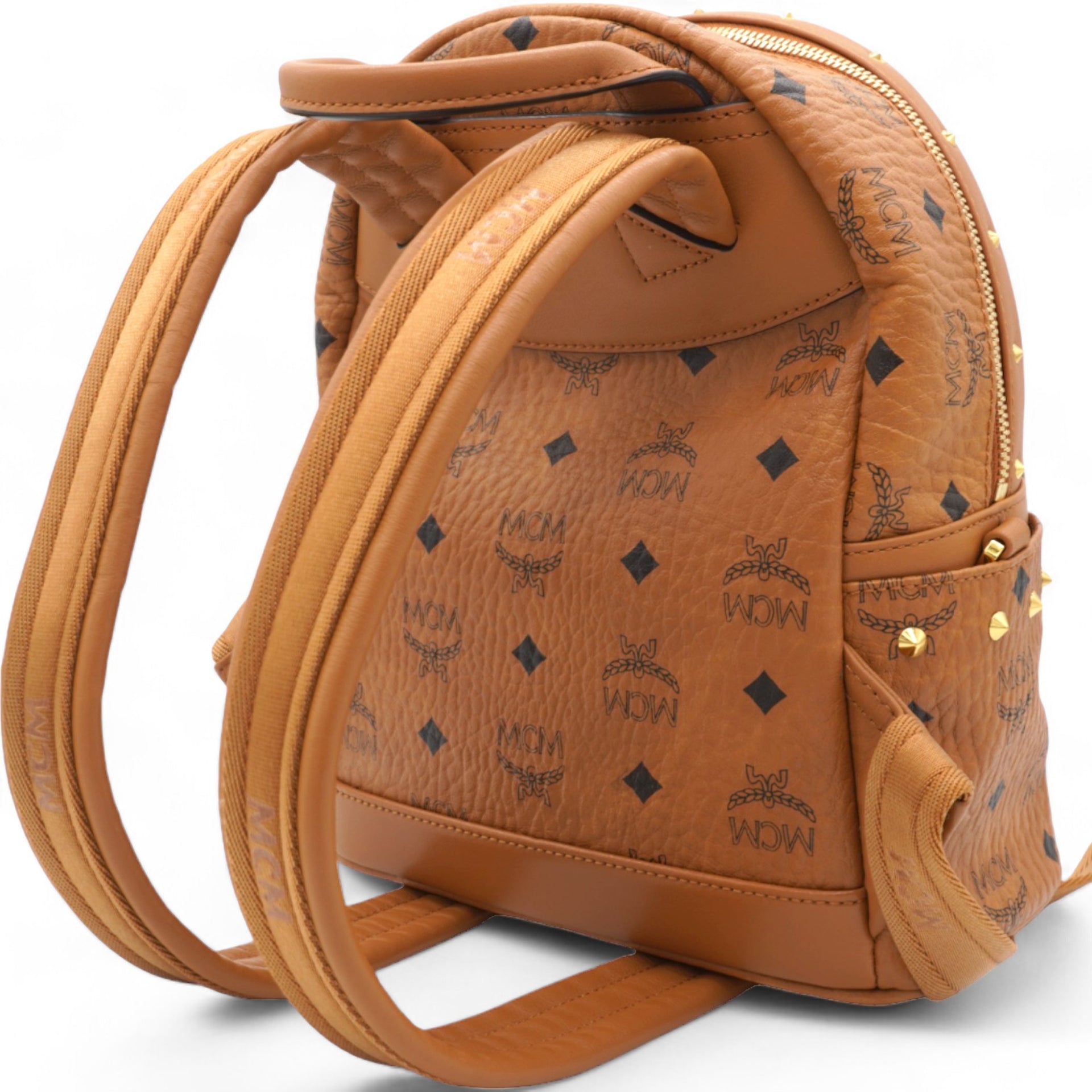 Visetos Swarovski Small Stark Diamond Backpack Cognac