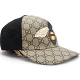 GG Supreme Monogram Bee Print Baseball Hat Beige