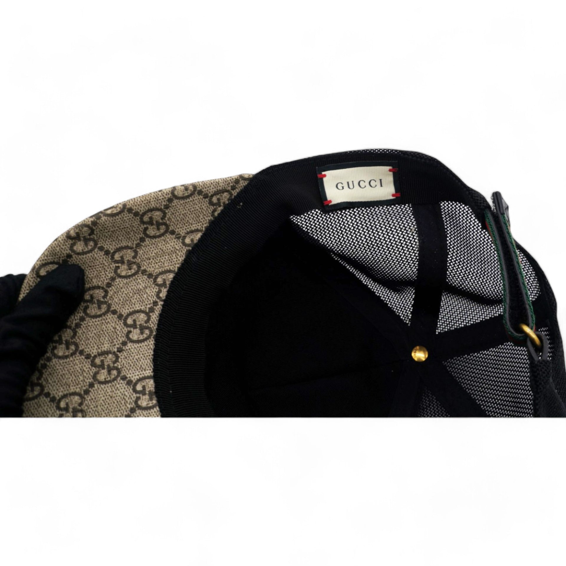 GG Supreme Monogram Bee Print Baseball Hat Beige