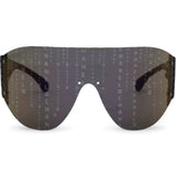 Acetate Shield Runway Sunglasses Black