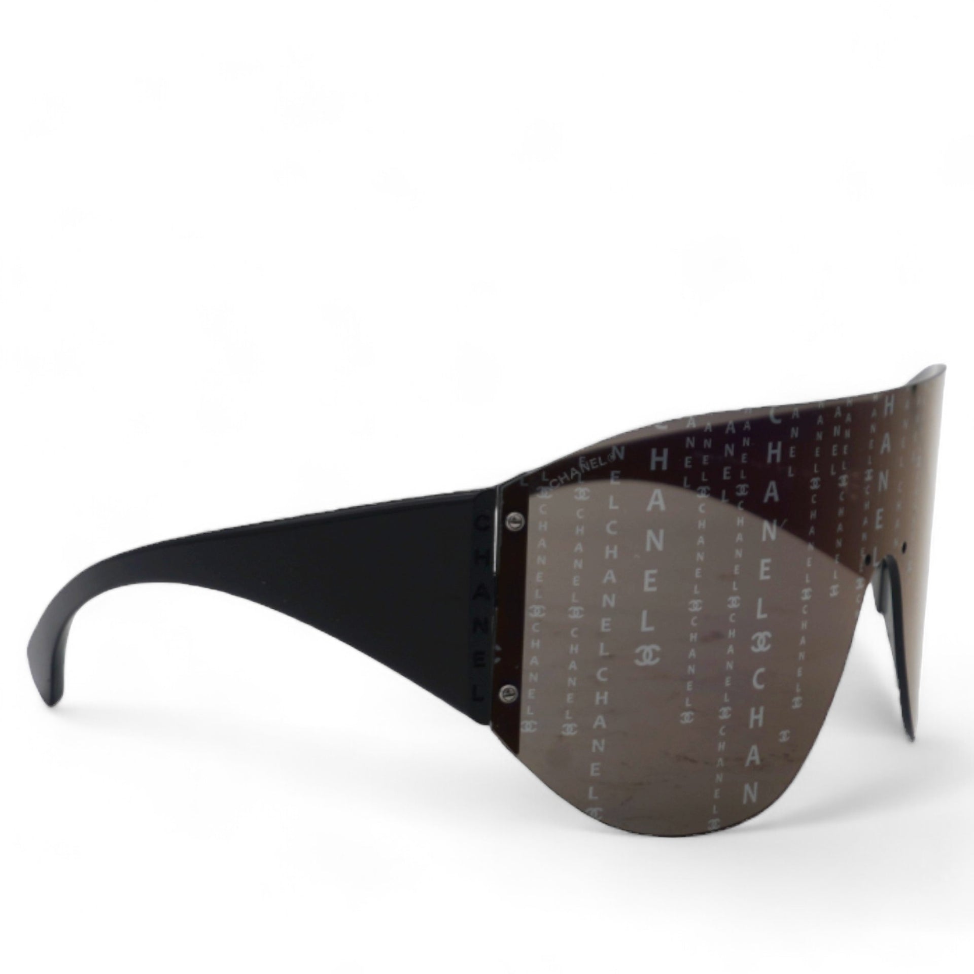 Acetate Shield Runway Sunglasses Black