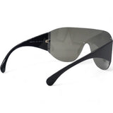 Acetate Shield Runway Sunglasses Black