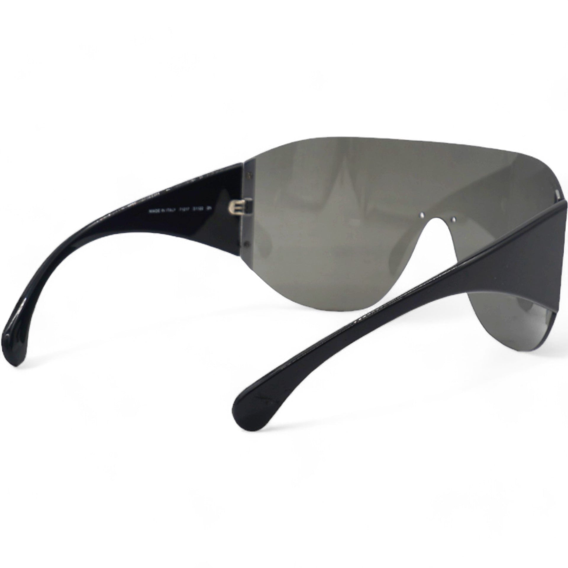 Acetate Shield Runway Sunglasses Black