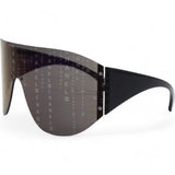 Acetate Shield Runway Sunglasses Black