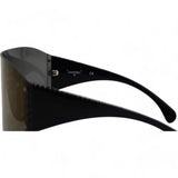 Acetate Shield Runway Sunglasses Black