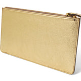 Gancini Card Case Coin Purse Leather Gold