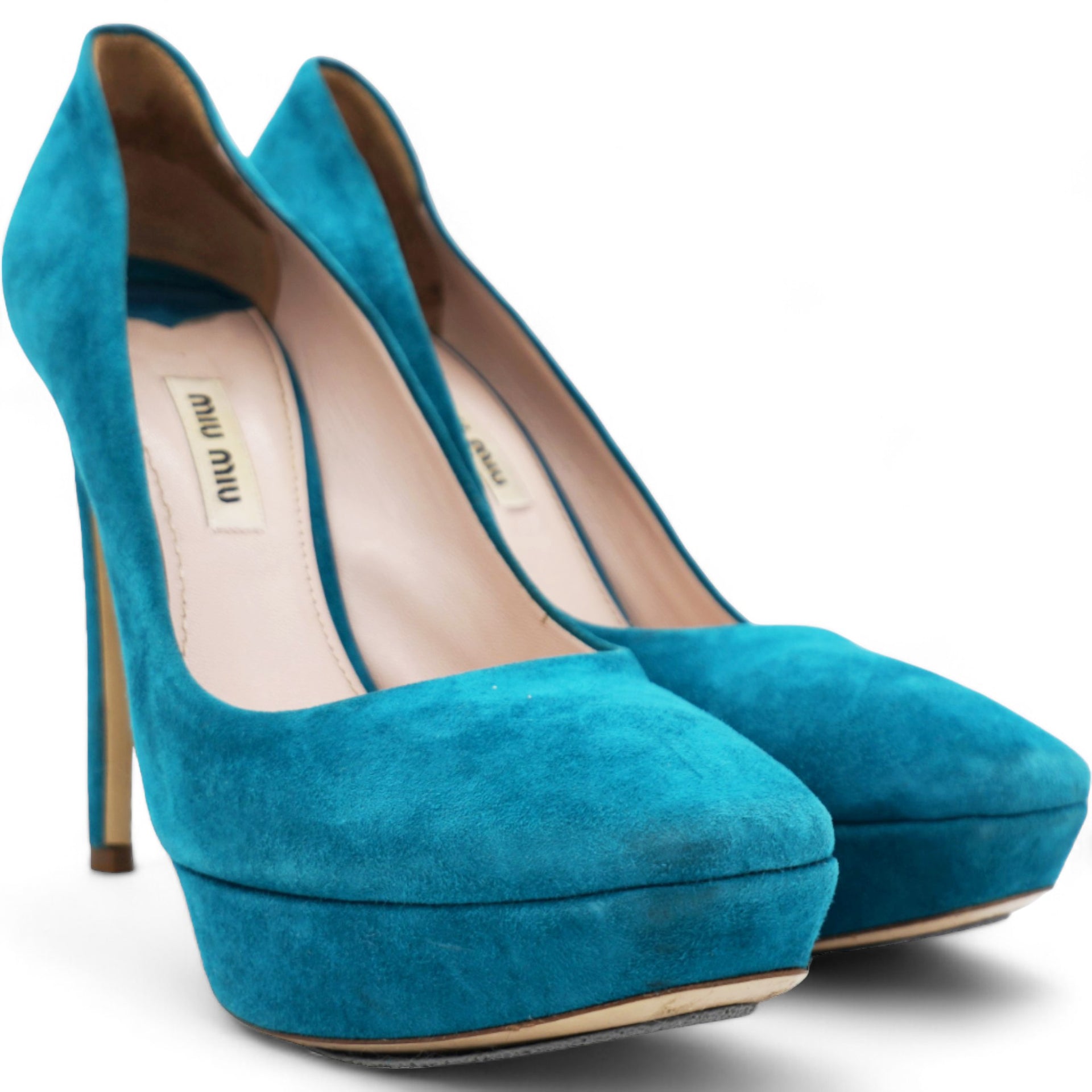 Turquoise Green Heels Pumps Size38.5